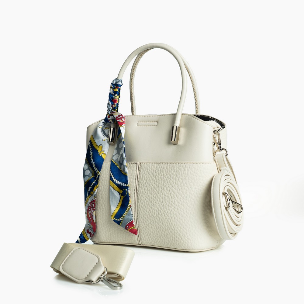 شنطة حريمي جلد إيطالي مستورد بيج هاند وكروس بدراعين كروس مقاس 21×22